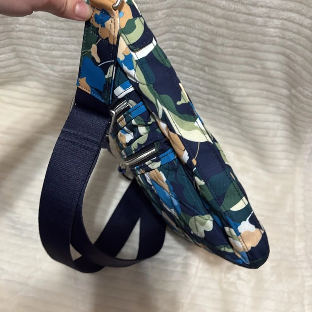 Vera Bradley Performance Twill Triple Zip Hipster Crossbody Bag - Immersed Bloom